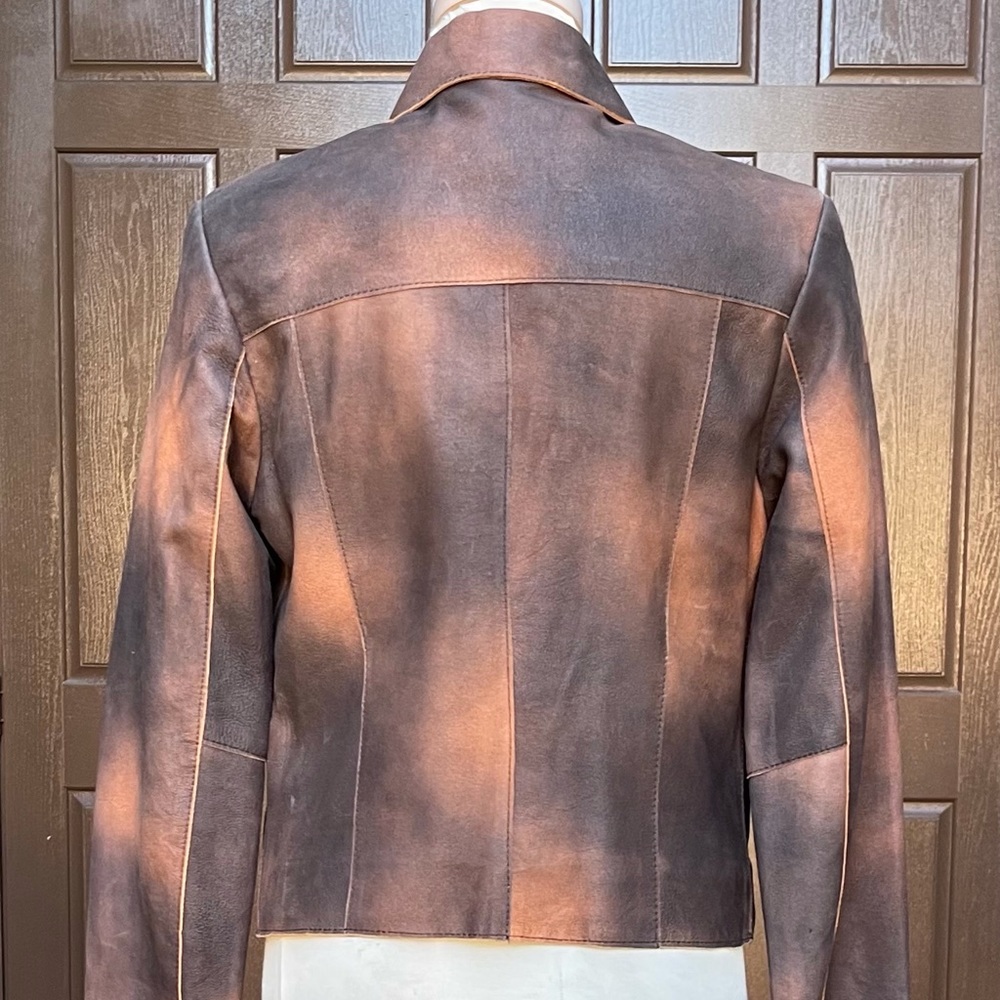 Maddox Zip Front Leather Jacket - image 4